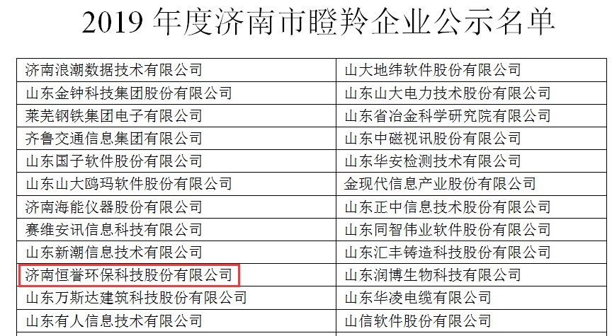 喜报丨196体育环保荣获“瞪羚企业”称号